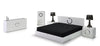 A&X Ovidius - Modern White Crocodile Lacquer Bed