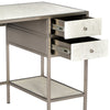 Beldon Antique Nickel Finish and Natural Marble Desk Model AZ009