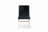 Modrest Alexia Modern Black & Rosegold Dining Chair