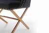 Modrest Alexia Modern Black & Rosegold Dining Chair