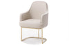 Modrest Tyler - Modern Grey + Gold Dining Chair