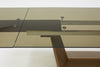 Modrest Babia Modern Smoked Glass & Walnut Extendable Dining Table