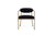 Modrest Baird Modern Grey Velvet & Brass Dining Chair Model VGMY-2847-GRY