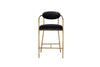 Modrest Baird Modern Grey Velvet & Brass Counter Chair Model VGMY-2847-26-GRY