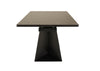 Modrest Baldwin - Modern Black Ceramic & Black Metal Extendable Dining Table