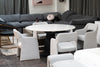 Modrest Barela Modern Black And White Ceramic Extendable 35 5" | 53" Dining Table Model VGYF-DT8949-BLK-DT
