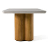 Modrest Bateman - Modern Faux Concrete + Walnut Dining Table