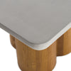 Modrest Bateman - Modern Faux Concrete + Walnut Dining Table