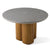 Modrest Bateman Modern Faux Concrete & Walnut Round Dining Table Model VGMC-GF-1C009