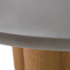 Modrest Bateman - Modern Faux Concrete + Walnut Round Dining Table