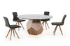 Modrest Rackham Mid-Century Walnut Round Dining Table