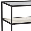 Ramos Gunmetal and White Marble Console TableModel BB003-WHIT