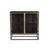 Stein Antique Gunmetal Finish with Brass Accents Sideboard Model BB006