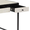 Tisbury Gunmetal Finish and White Marble Desk Model BB023