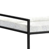 Cortana Black Wood Finish, Gunmetal Iron, and White Marble Bar CartModel BB144