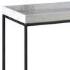 Vanz White Marle Top and Gunmetal Iron Finish Console TableModel BB175