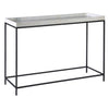 Vanz White Marle Top and Gunmetal Iron Finish Console TableModel BB175