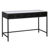 Alaina White Marble, Antique Black Finish with Brass Hardware Desk Model BB198