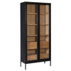 Eddington Matte Black and Natural Finish Cabinet Model BB205