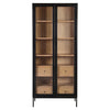 Eddington Matte Black and Natural Finish Cabinet Model BB205