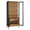 Eddington Matte Black and Natural Finish Cabinet Model BB205