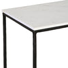 Perugia White Marble and Black Iron Finish Console TableModel BB218