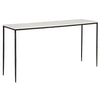 Perugia White Marble and Black Iron Finish Console TableModel BB218