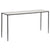 Perugia White Marble and Black Iron Finish Console TableModel BB218