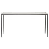 Perugia White Marble and Black Iron Finish Console TableModel BB218