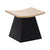 Jaslene Natural and Black Base Stool Model BB225