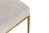 Modrest Beasley Modern Off White Linen & Brass Dining Chair Model VGMY-3756-WHT