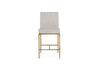 Modrest Beasley Modern Off White Linen & Brass Counter Chair Model VGMY-3756-26-WHT