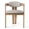 Modrest Belton Modern Off White Fabric & White Wash Oak Dining Chair Model VGMY-2918-OFFWHT