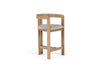 Modrest Belton Modern Off White Fabric & White Wash Oak Counter Chair Model VGMY-3719-26-OFFWHT