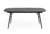 Modrest Billy Modern Black Oak & Gold Extendable Dining Table