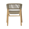 Bettina Natural Wood Finish and Taupe Rope Outdoor Dining Chair Model BJ024