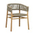 Bettina Natural Wood Finish and Taupe Rope Outdoor Dining Chair Model BJ024