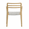 Detta Natural Wood Finish Frame and White Weave Outdoor Dining Chair Model BJ025