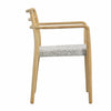 Detta Natural Wood Finish Frame and White Weave Outdoor Dining Chair Model BJ025