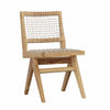 Margit Natural Wood Finish Frame with Taupe Weave Outdoor Dining Chair Model BJ032