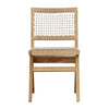 Margit Natural Wood Finish Frame with Taupe Weave Outdoor Dining Chair Model BJ032