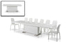 Modrest Bono "T" - Modern White Extendable Dining Table 