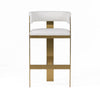 Modrest Boswell - Modern White + Matte Gold Barstool