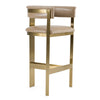 Modrest Boswell - Modern Brown Faux Leather + Gold Barstool