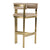 Modrest Boswell - Modern Brown Faux Leather + Gold Barstool