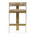 Modrest Boswell Modern Brown Faux Leather & Gold Barstool Model VGRH-RHS-BS-158-BRNGLD