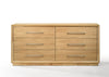 Nova Domus Santa Barbara - Modern Grey Fabric + Natural Bedroom Set
