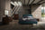 Eastern King Modrest Lewis Mid-Century Modern Teal & Walnut Bedroom Set