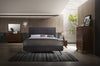 Eastern King Modrest Addison Mid-Century Modern Grey & Walnut Bedroom Set