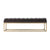 Modrest Bridger - Modern Black Vegan Leather + Brass Dining Bench